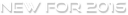 New for 2016